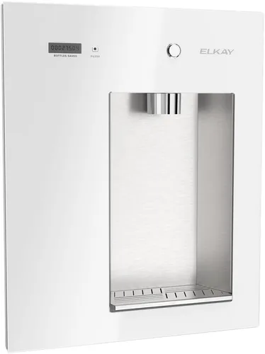 Miniatura 3 de Elkay Liv EZ LBWDM0WHBC - Dispensador de agua filtrado integrado para montaje en pared, funciona con pilas, certificado NSF, botón pulsador, reduce