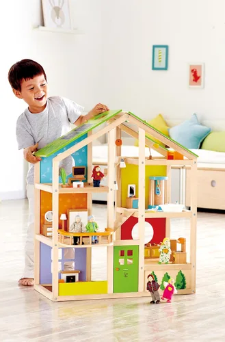 Miniatura 2 de Casa de muñecas de madera "All seasons" amoblada con accesorios para niños de Hape