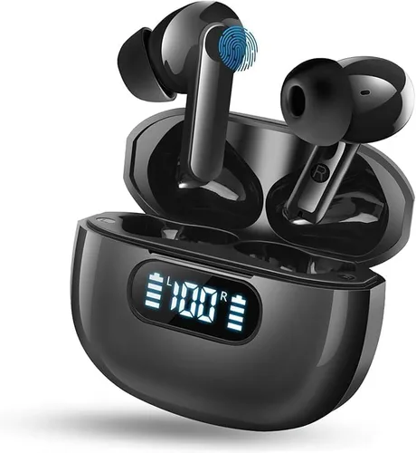 Auriculares inalámbricos Bluetooth 5.4, auriculares estéreo de alta fidelidad 2025, 4 micrófonos con cancelación de ruido ENC, auriculares