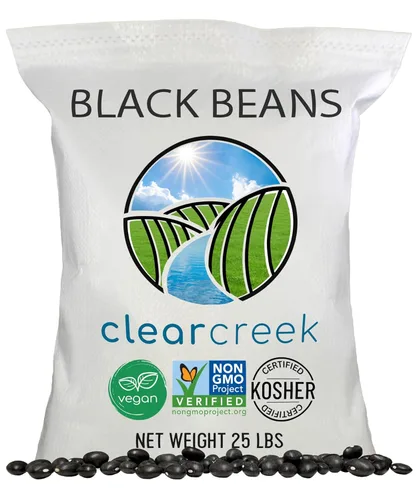 Miniatura 7 de CLEAR CREEK Frijoles negros cultivados en el estado de Washington 12 libras (bolsas de 3 a 4 libras) Sin OMG Vegano Kosher No irradiado