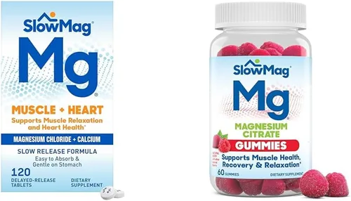 Miniatura 8 de SlowMag Muscle Heart Cloruro de magnesio Calcio 120 unidades y Slow Fe 45mg Suplemento de deficiencia de hierro 60