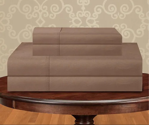 Miniatura 31 de Elegant Comfort - Juego de sábanas de 4 piezas de microfibra, 1500 hilos, sin arrugas, sábana bajera elástica, esquinas tipo bolsillos profundos