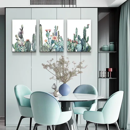 Miniatura 9 de Lienzo decorativo para pared de dormitorio, sala de estar, impresiones en lienzo, obras de arte, decoración de pared de baño, plantas verdes, Verde