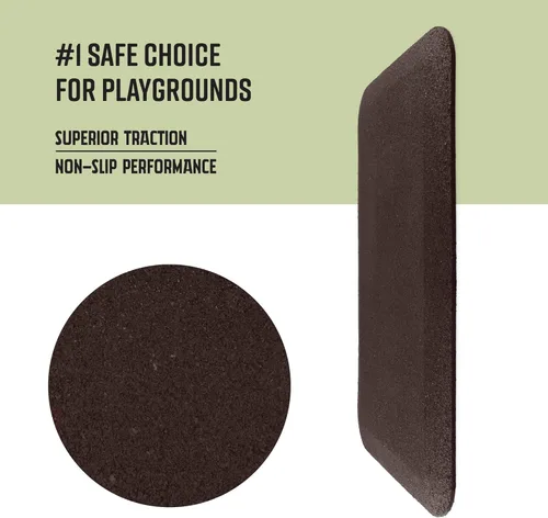 Miniatura 4 de Playsafer Alfombrilla de Goma de Seguridad para Parques Infantiles para Estructuras de Columpios y Toboganes - 1" de Grosor X 24" de Ancho X 40