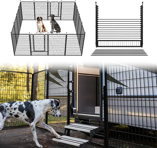 Miniatura 42 de FXW Rollick - Corralito para perros para patio, campamento con casa rodante, patentado, 24 pulgadas, 2 paneles