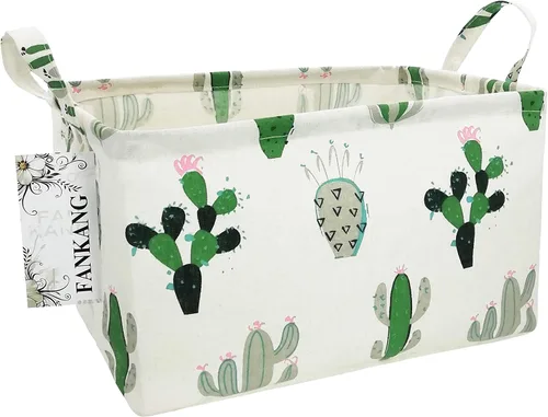 Miniatura 19 de Canasta plegable de almacenamiento para guardería, con revestimiento de polietileno impermeable, de grand tamaño, para niños y niñas, oficina
