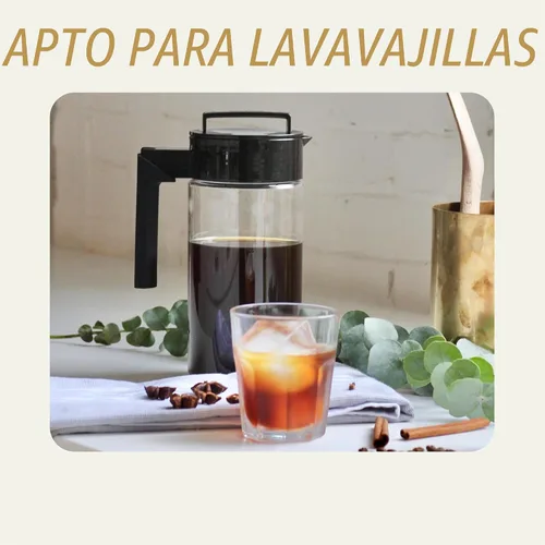 Miniatura 4 de Takeya Cafetera de café frío Tritan - Jarra hermética con tapa sin fugas - Elaborador de café frío sin BPA con mango de silicona - Jarra apta