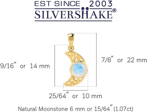 Miniatura 8 de Silvershake Aretes colgantes o colgante o colgante de plata de ley 925 chapada en oro amarillo con dije o colgante con cadena de 18 pulgadas