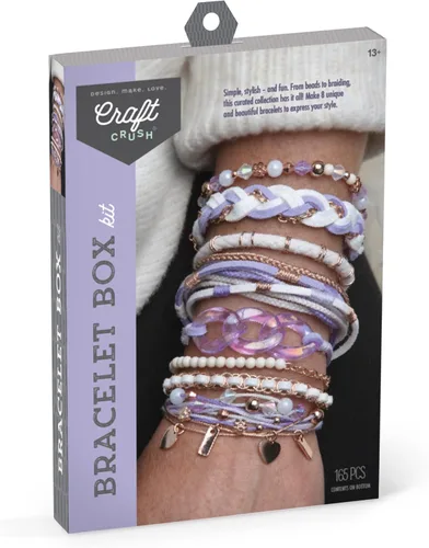 Kit de fabricación de pulseras Craft Crush: suministros para hacer joyas, pulseras para adolescentes, hace 8 años, a partir de 13 años