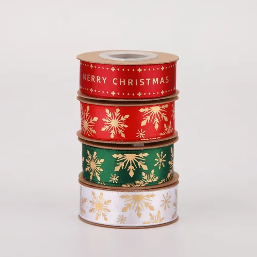 Miniatura 6 de Meseey 4 rollos de cinta de algodón de menta de caramelo de Navidad de 20 yardas y 5/8 pulgadas a rayas rojas y blancas para envolver regalos