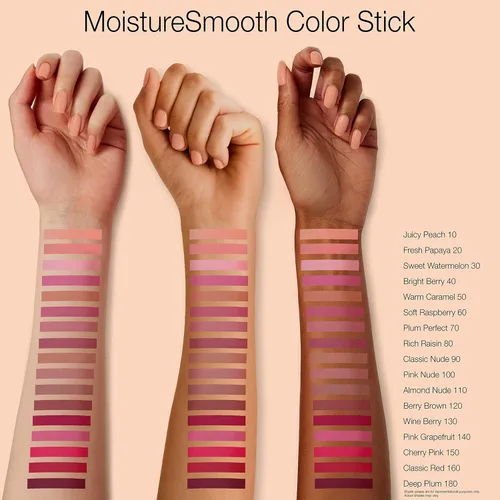 Miniatura 2 de Neutrogena MoistureSmooth - Barra de color para labios, lápiz labial hidratante y acondicionador con una fórmula similar al bálsamo, manteca de 180