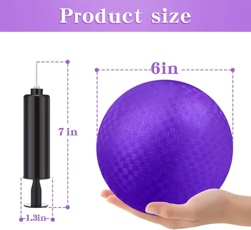 Miniatura 2 de Yunsailing Paquete de 24 bolas de Dodgeballs a granel de 6 pulgadas de operación de Navidad, bolas inflables de goma con bomba para niños y adultos