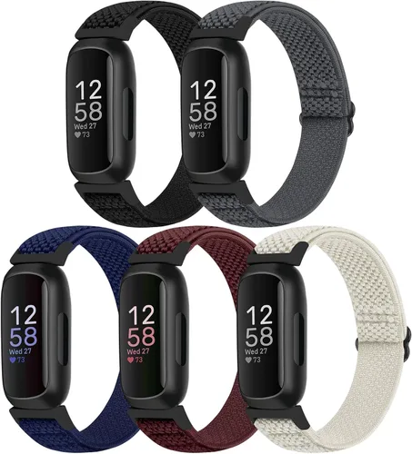 Miniatura 13 de Bcuckood Compatible con correas de reloj Fitbit Inspire 3/Inpsire 2/Inspire/Inpsire HR/Ace 2/Ace 3, correa elástica ajustable de repuesto