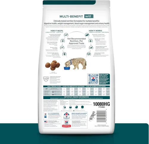 Miniatura 2 de Alimento seco Hill's Prescription Diet con múltiples beneficios para la digestión/peso/glucosa/gestión urinaria sabor pollo para perros, dieta