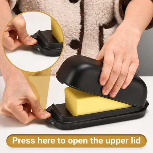 Miniatura 3 de Mantequillera con tapa, recipiente de mantequilla para encimera, mantequera irrompible para decoración de cocina en el hogar, perfecta