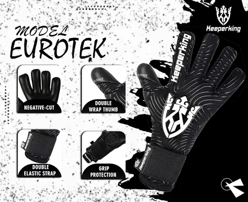 Miniatura 4 de Keeperking Guantes profesionales de portero de fútbol para niños, chicos, jóvenes, adultos, hombres, guantes de portero de fútbol con agarre fuerte