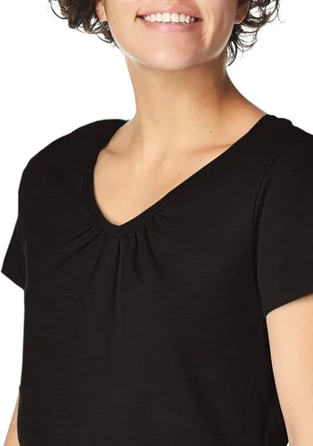 Miniatura 2 de Hanes Shirred camiseta cuello en V para mujer