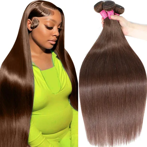 Miniatura 10 de Paquetes de pelo lacio brasileño, cabello humano virgen 100% sin procesar, color negro natural, 4 paquetes, 12, 14, 16 y 18 pulgadas