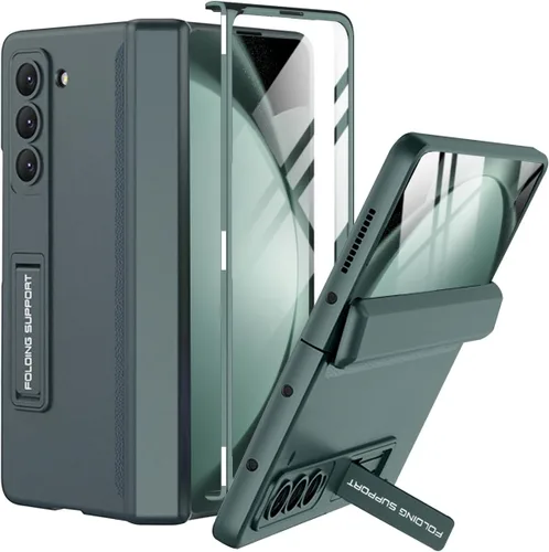 Miniatura 12 de Miimall Funda compatible con Samsung Galaxy Z Fold 5, [bisagra magnética de protección completa] [protector de pantalla integrado]