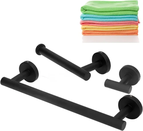 TITA-DONG Toallero de acero inoxidable, bordes más suaves, toallero a prueba de óxido, almacenamiento ordenado, toallero duradero para baño, cocina,