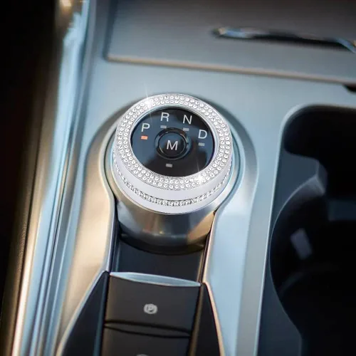 Miniatura 8 de PIFOOG Bling Explorer Accesorios para Ford 2023 2022 2021 2020 Cubierta de Perilla de Cambio de Marchas Calcomanía Cristal Perillas de Interruptor