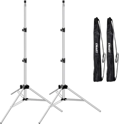 EMART Soporte de Luz de 7 Pies para Fotografía, Trípode Portátil para Foto y Video, Paquete de 2 Soportes de Iluminación con Estuche de Transporte