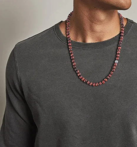 Miniatura 2 de GAVU Collar de cuentas de gemas semipreciosas de 8mm para hombres, collares de cristal curativos para hombres