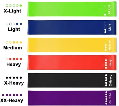 Miniatura 3 de Bandas elásticas de resistencia, bandas de ejercicio ajustables de 6 niveles para entrenamiento de cuerpo completo, bandas de fitness portátiles
