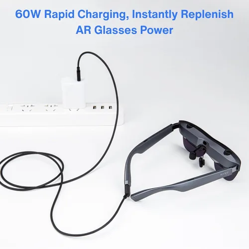 Miniatura 2 de Cable de carga USB C a USB‑C AR para gafas, admite carga rápida de 60 W, transferencia de datos de 10 Gbps y pantalla de 4K a 60 Hz - Chaqueta