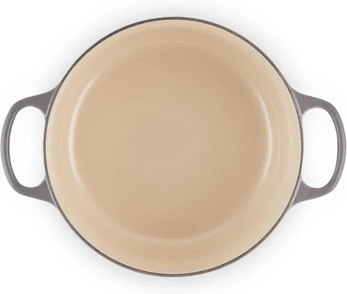 Miniatura 3 de Le Creuset Horno holandés redondo de hierro fundido esmaltado, 5.5 cuartos de galón, Ostión Ostra