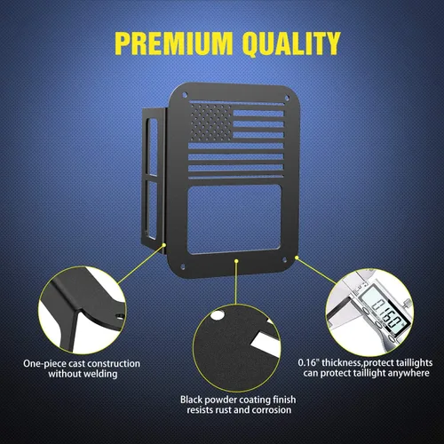 Miniatura 3 de Nilight Protectores de luz trasera, cubiertas de luz trasera negras para Wrangler JK Unlimited 2007-2017, par