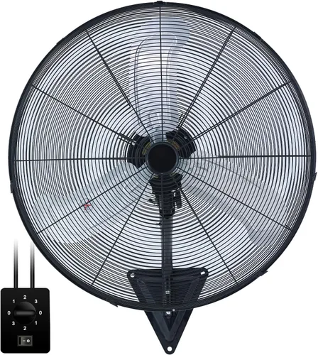 Miniatura 12 de Ventilador de pared de 20 pulgadas, ventilador de pared resistente de 7100 CFM con 3 velocidades e inclinación ajustable, ventiladores oscilantes