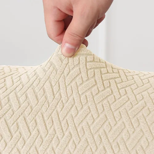 Miniatura 3 de LiveGo Funda para silla decorativa sin brazos, de elastano, extraíble, para silla sin brazos, protector de muebles para sala de estar, comedor, Beige