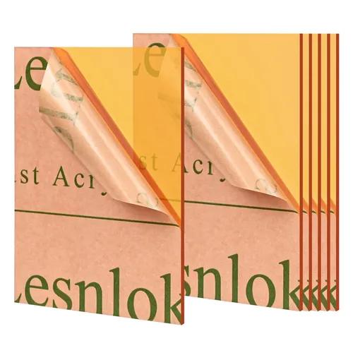 Lesnlok - Láminas acrílicas transparentes, de colores, de plexiglás, para rótulos, artesanía, pintura, corte por láser, 1/8 pulgadas de grosor, de 3
