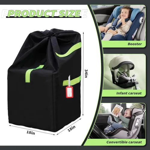 Miniatura 2 de Zihvfzu Bolsa de viaje impermeable para asiento de automóvil, adecuada para avión y viajes aéreos, diseño de mochila acolchada duradera, adecuada