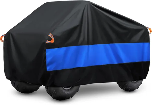 Miniatura 7 de MORNYRAY Cubierta para ATV Impermeable de Servicio Pesado Universal Cubierta para Quad Cubierta de Almacenamiento Exterior 4 Ruedas Protección UV