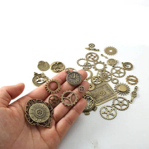 Miniatura 3 de Reloj de metal antiguo Steampunk con engranajes de mezcla de engranajes, engranajes, engranajes, multiestilo, con colgante de rueda, relojes