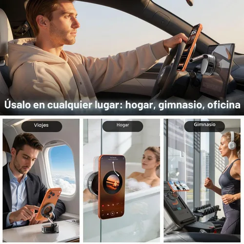 Miniatura 8 de Vooii Soporte para Teléfono de Coche para Magsafe (Sución Más Fuerte de 130+LB y Magnético de 3000gf) (Ajustable con Una Mano en 360°) Soporte