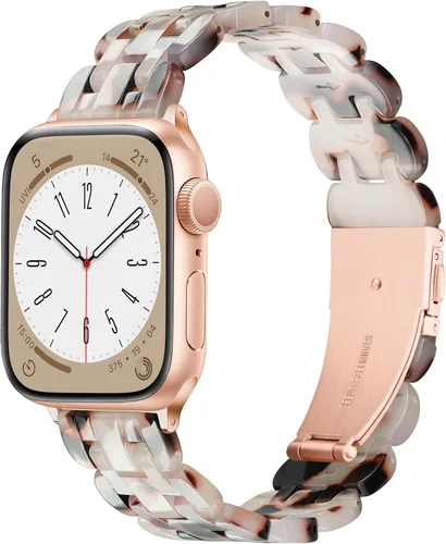 Compatible con Apple Watch Band de 1.614 in, 1.575 in, 1.496 in o 1.929 in, 1.772 in, 1.732 in, 1.654 in, correa de repuesto de resina ligera