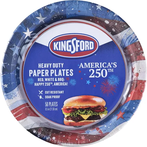 Miniatura 7 de Kingsford Platos de papel resistentes, 35 unidades, bandera estadounidense
