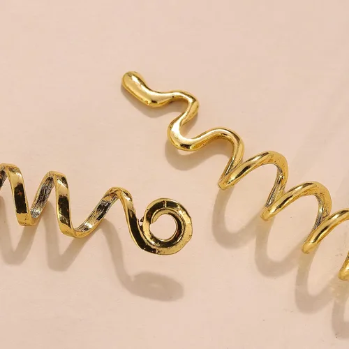 Miniatura 5 de FRDTLUTHW Joyas doradas de serpiente para trenzas, decoración de cabello de Halloween, accesorios de rastas para mujer (paquete de 6)