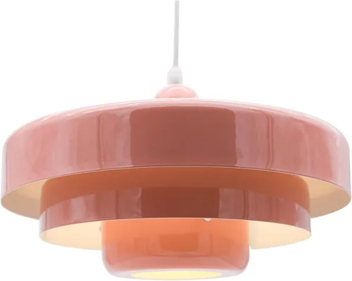 Lámpara Colgante Rosa de Mediados de Siglo, Lámpara Colgante Nórdica, Accesorio de Iluminación Colgante, Luz de Techo Colgante con Diseño de