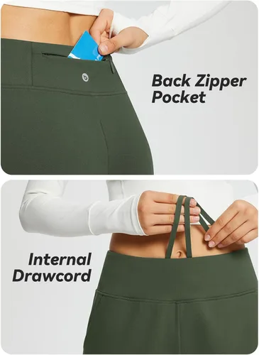 Miniatura 4 de BALEAF Pantalones deportivos con forro polar para mujer, resistentes al agua, térmicos, para senderismo, pantalones deportivos para correr, ropa