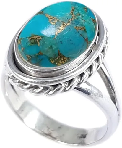 Miniatura 12 de Anillo fino de plata esterlina 925 para mujer, hecho a mano, joyería de piedras preciosas, anillo de moda (1379)