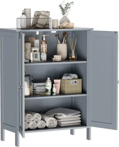 Miniatura 22 de INTERGREAT 67" Tall Bathroom Cabinet, Storage Cabinet with 2 Doors & 1 Drawer, Bathroom Storage Cabinets with Adjustable Shelves, for Living Room