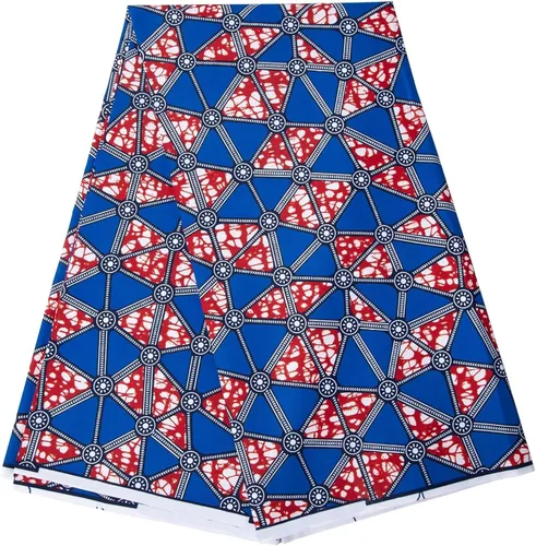 Miniatura 12 de BintaRealWax Tela africana de 6 yardas de tela tribal con estampado de cera vintage Ankara para coser vestido de fiesta