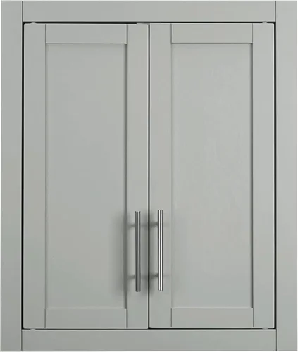 Miniatura 3 de Crosley Furniture Savannah Armario de almacenamiento para baño montado en la pared con estantes para medicinas, Gris