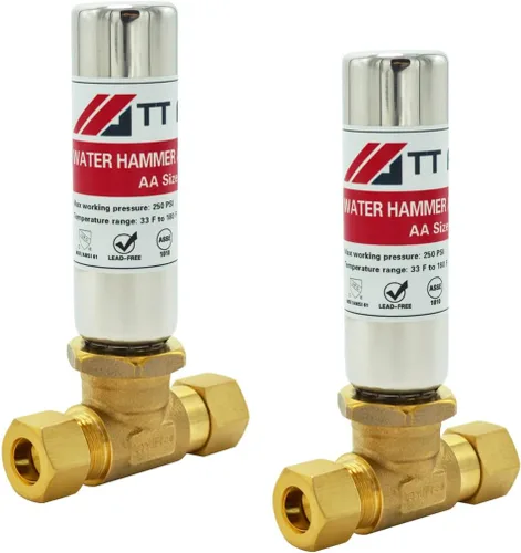 Miniatura 8 de TT FLEX Amortiguador de Agua de Acero Inoxidable 3/4 Pulgadas Giratorio FHT x 3/4 Pulgadas MHT para Lavadora y Manguera de Jardín