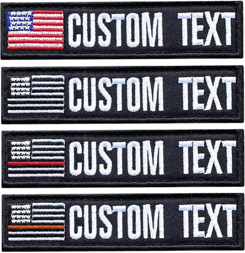 kamao Parche militar personalizado con nombre bordado de la bandera de Estados Unidos, parche con gancho y lazo para mochilas, uniforme de camisa de