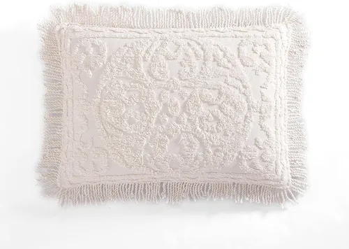 Miniatura 17 de Beatrice Home Fashions Colcha de Chenilla con Medallón, Full, Blanco